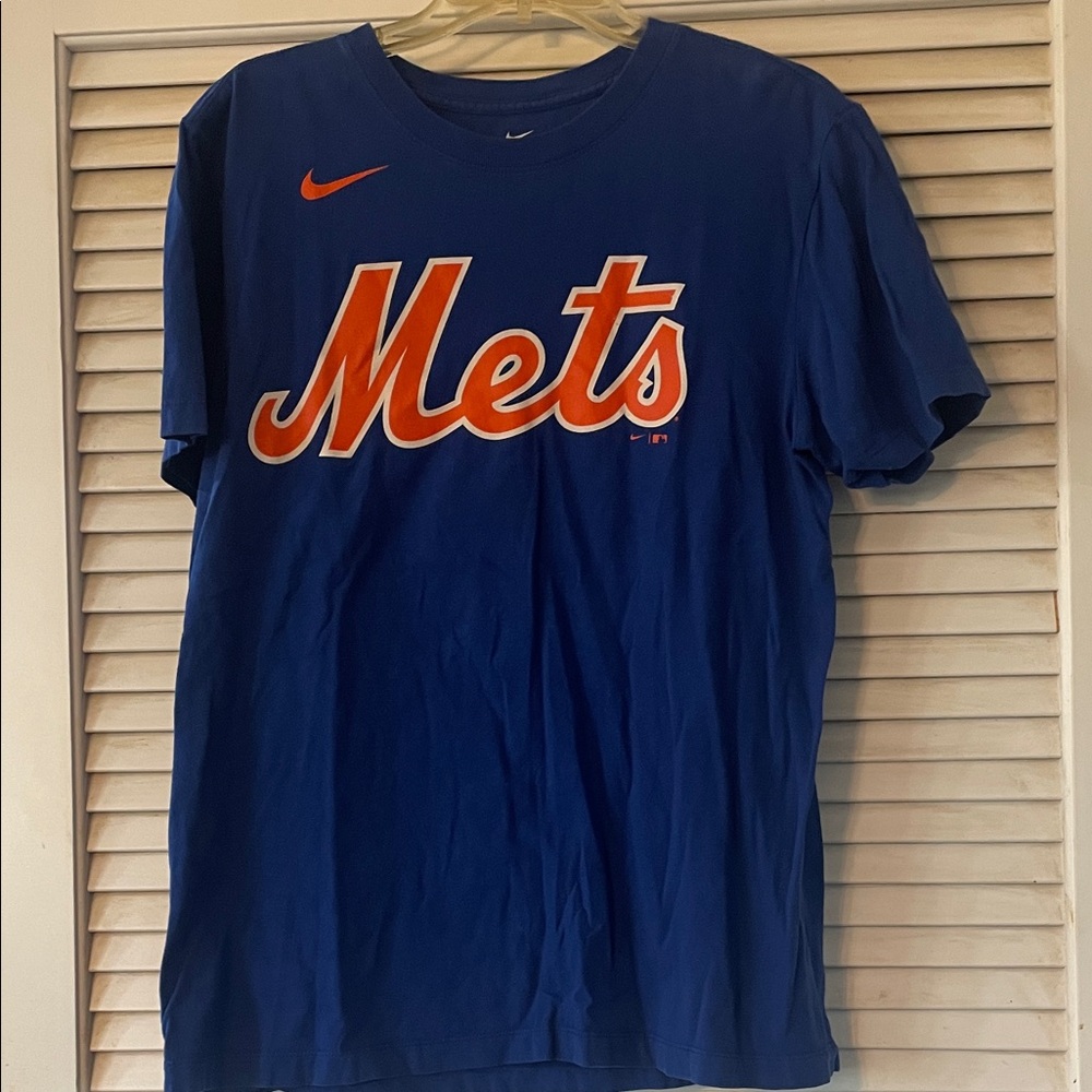 Nike Blue and Orange Mets Men's Tee